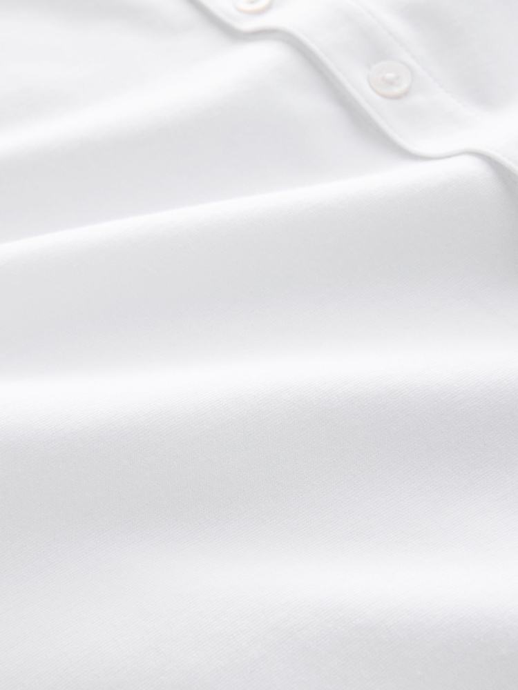 White Long Sleeve Grandad Neck T-Shirt - Image 7 of 7