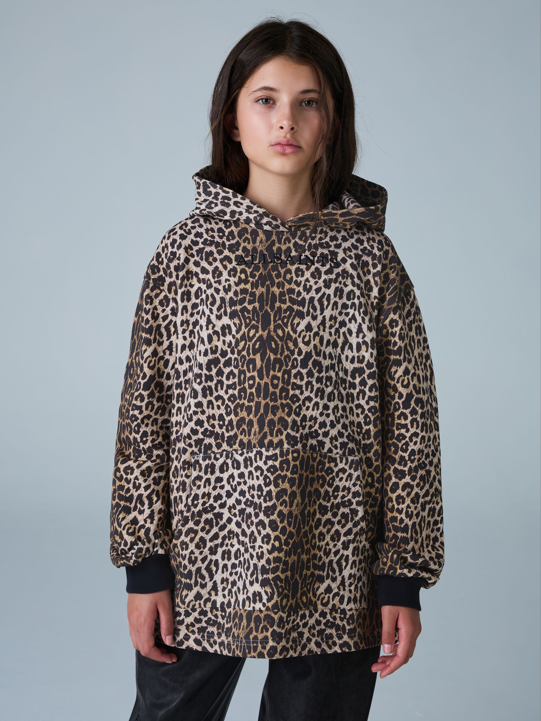 Buy smALLSAINTS Leopard Oversized Pullover Hoodie from Next USA