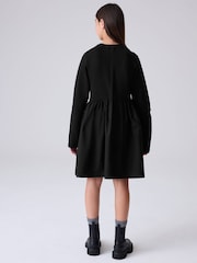 smALLSAINTS Black Logo Chevron Long Sleeve T-Shirt Dress - Image 2 of 10