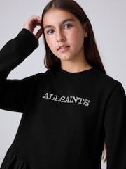smALLSAINTS Black Logo Chevron Long Sleeve T-Shirt Dress - Image 4 of 10