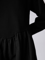 smALLSAINTS Black Logo Chevron Long Sleeve T-Shirt Dress - Image 5 of 10