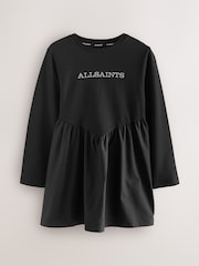 smALLSAINTS Black Logo Chevron Long Sleeve T-Shirt Dress - Image 6 of 10