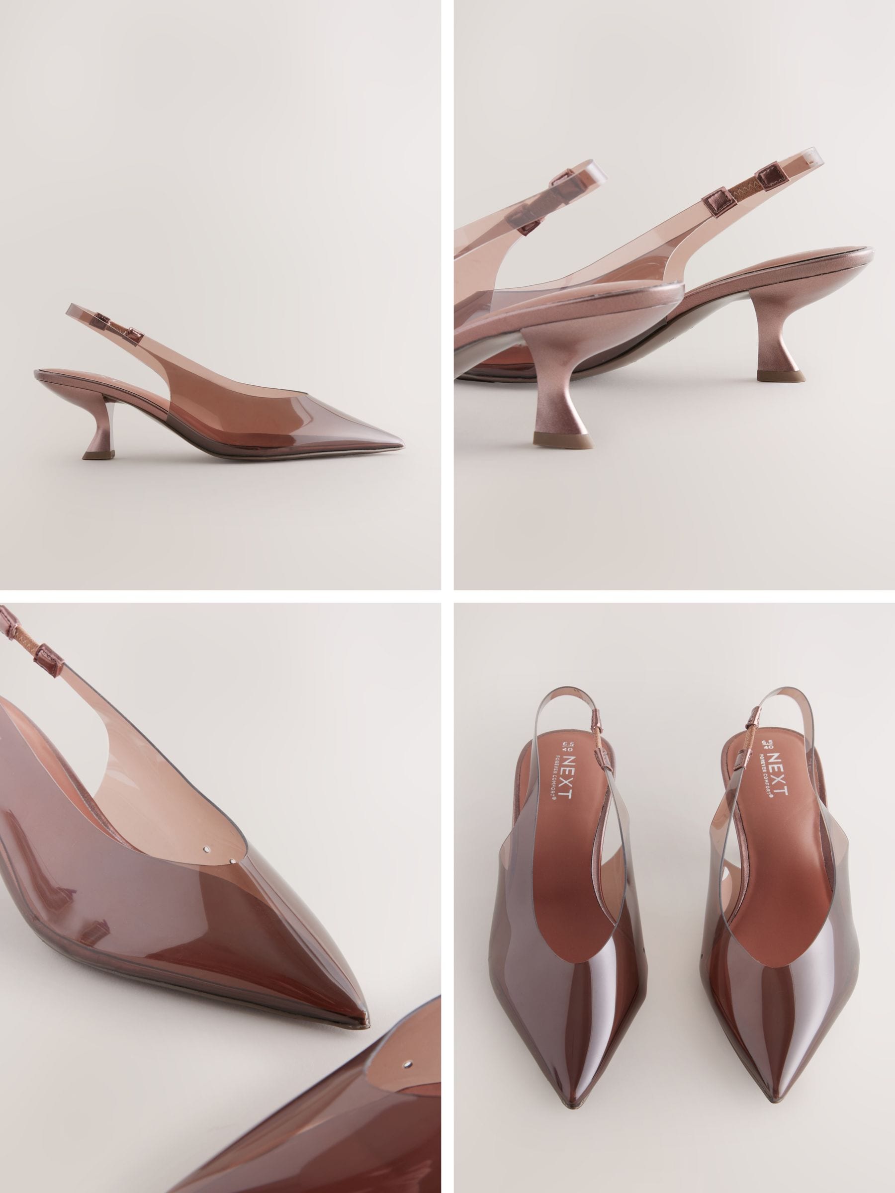 Buy Chocolate Brown Forever Comfort® Point Toe Vinyl Slingback