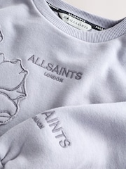 smALLSAINTS Lilac Purple Flower Bubble Hem Crew Sweatshirt - Image 10 of 10
