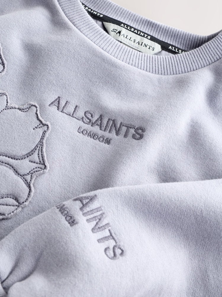 smALLSAINTS Lilac Purple Flower Bubble Hem Crew Sweatshirt - Image 10 of 10