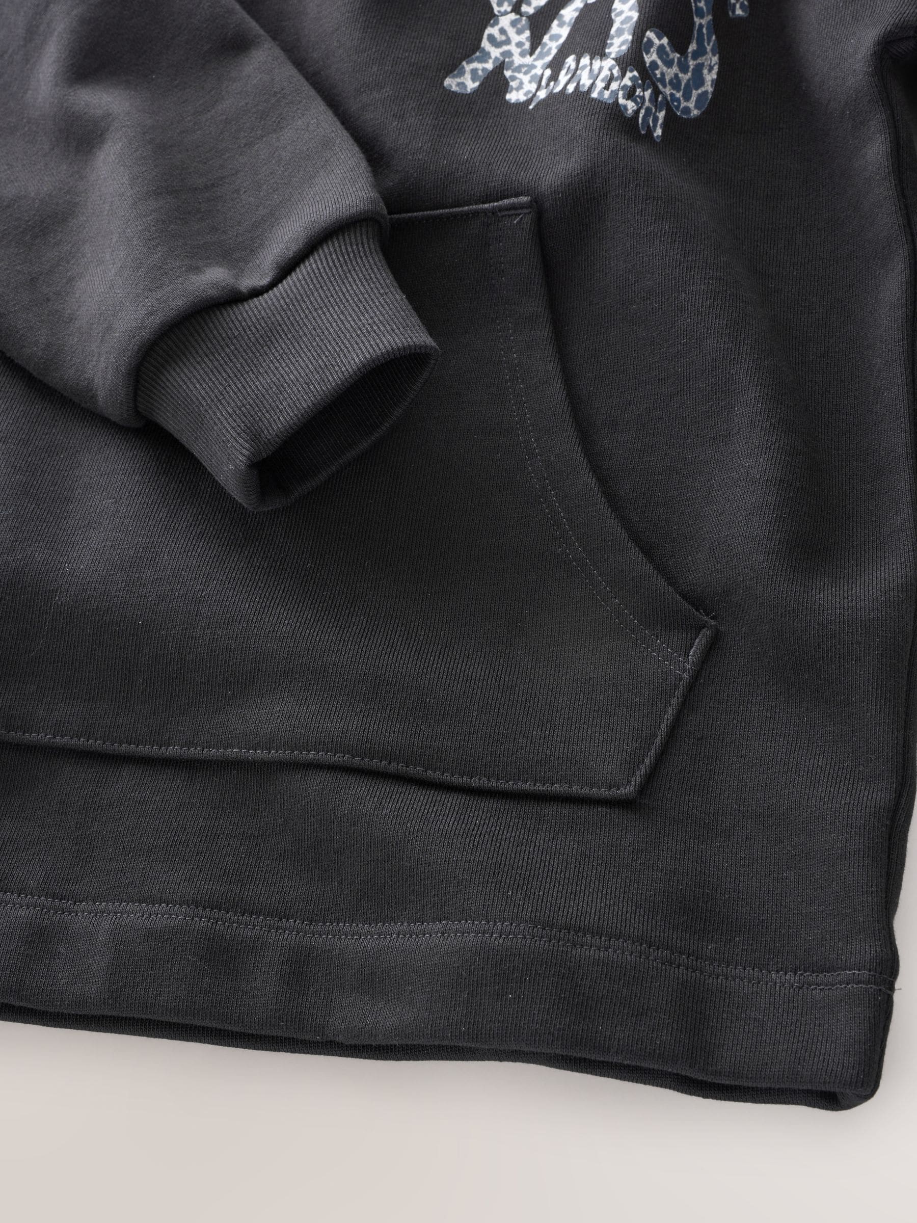 Buy smALLSAINTS Black/Leopard Orlando Oversized Pullover Hoodie