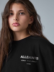 smALLSAINTS Black Underground Pleated Back Oversized Sweat Dress - Image 4 of 10