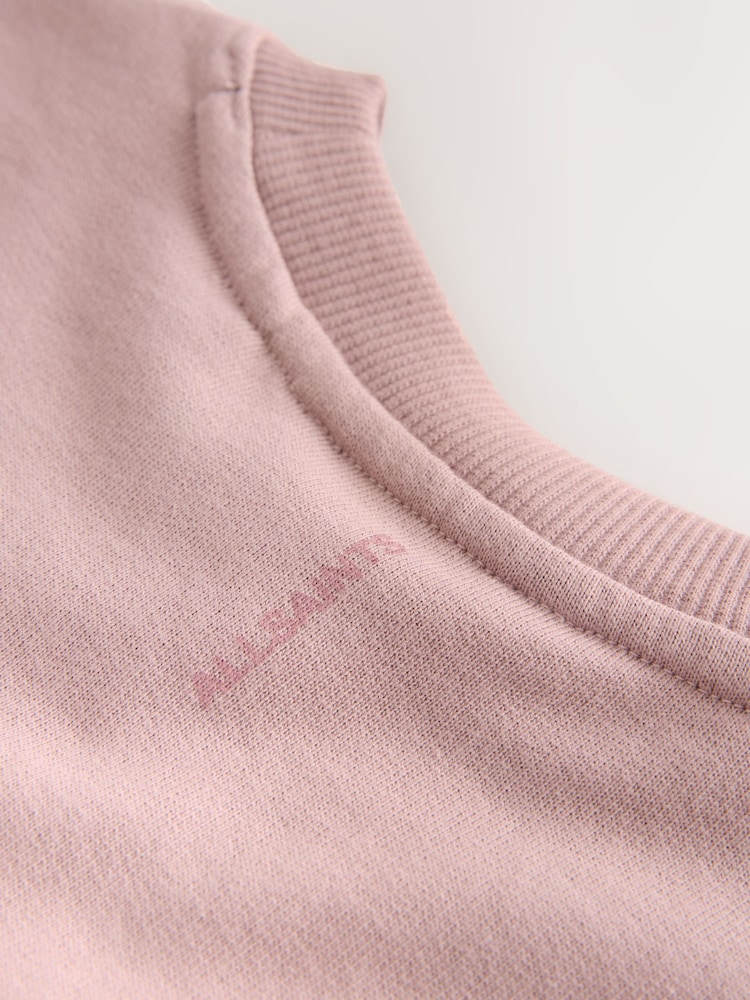 smALLSAINTS Pink/Black Tierra Peplum Sweatshirt and Leggings Set - Image 10 of 10