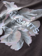smALLSAINTS Black/Fleurir Girls Grace Graphic Crew T-Shirt - Image 4 of 4