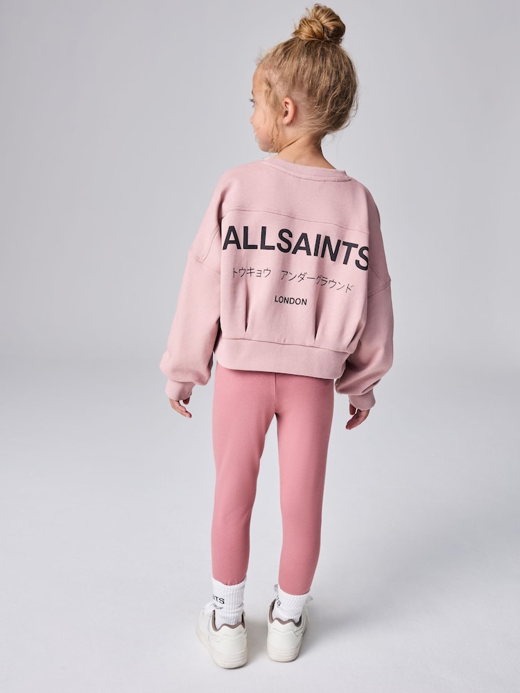 smALLSAINTS Mid Pink Underground Cropped Sweatshirt and Legging Set - Image 2 of 13 smALLSAINTS Mid Pink Underground Cropped Sweatshirt and Legging Set - Image 2 of 13