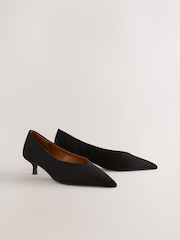 Black Standard/Wide Fit Forever Comfort® Point Toe Low Kitten Heels - Image 2 of 6