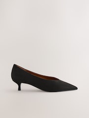 Black Standard/Wide Fit Forever Comfort® Point Toe Low Kitten Heels - Image 3 of 6