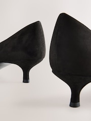 Black Standard/Wide Fit Forever Comfort® Point Toe Low Kitten Heels - Image 6 of 6