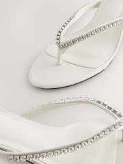 Bone Forever Comfort® Jewelled Toe Thong Kitten Heels - Image 10 of 10
