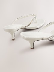 Bone Forever Comfort® Jewelled Toe Thong Kitten Heels - Image 9 of 10