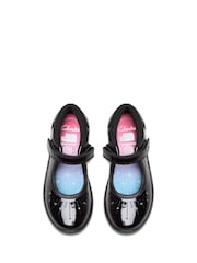 Clarks Black Patent Wide Fit (G) Younger Girls Relda Wish Mary Jane Shoes - Image 2 of 3