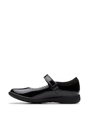 Charol negro - Clarks Younger Girls Etch Pure School Shoes - Imagen 2 de 2