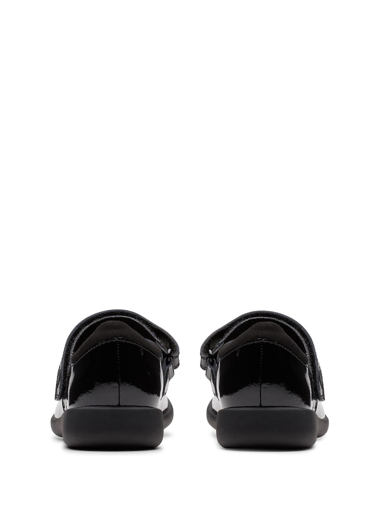 Charol negro - Clarks Younger Girls Etch Pure School Shoes - Imagen 3 de 3