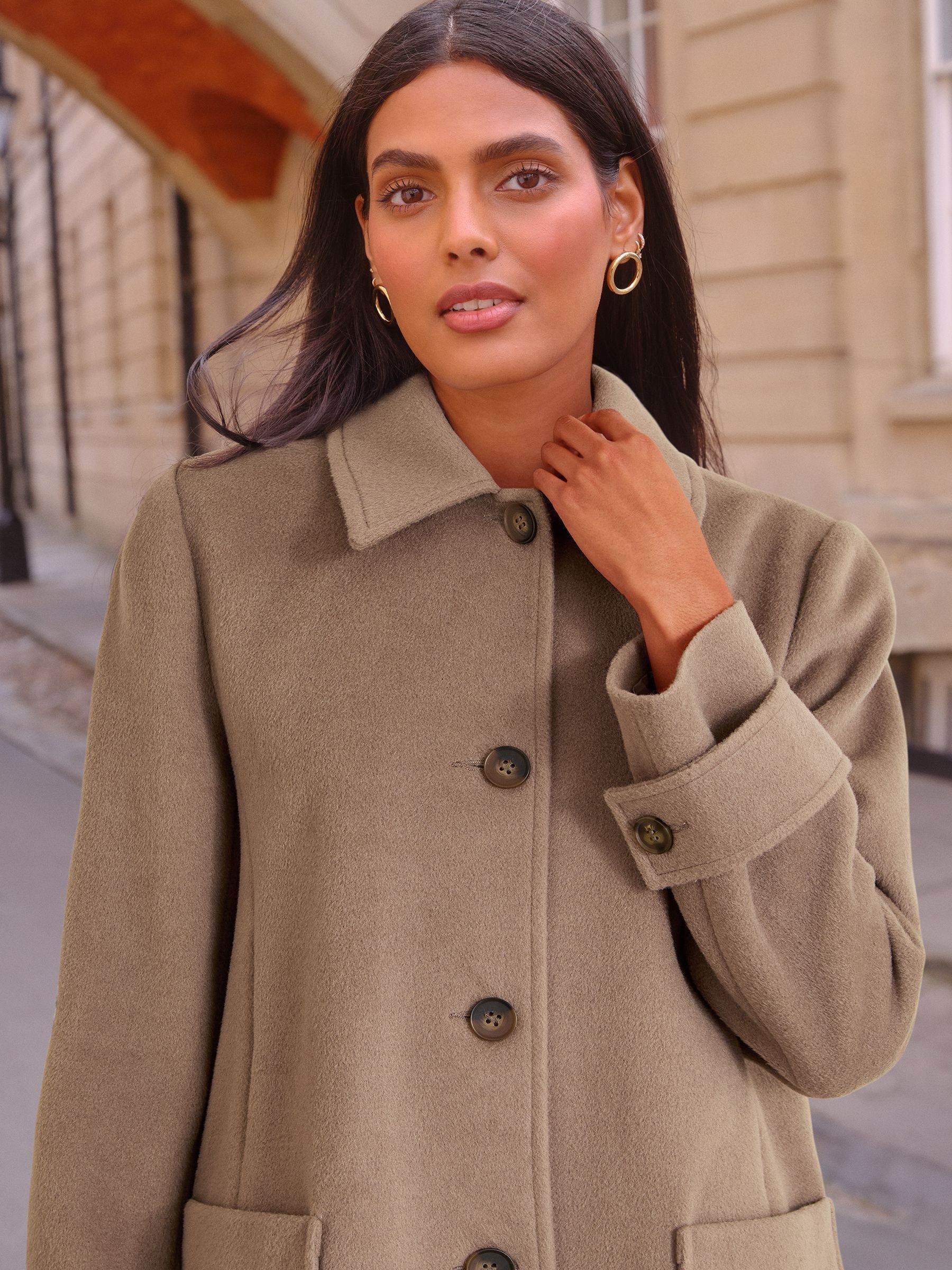Buy Love & Roses Mink Brown Swing Coat from Next USA