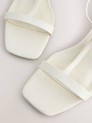 Bone Extra Wide Fit Forever Comfort® Low Block Strappy Sandals - Image 2 of 2