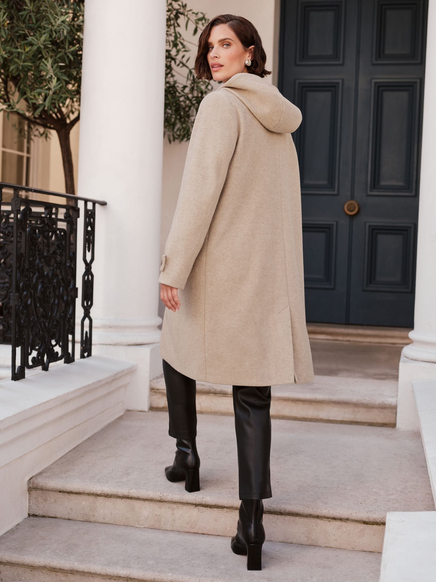 Buy Love & Roses Neutral Duffle Coat from Next USA