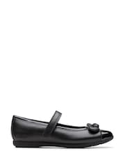 Clarks Black Wide Fit (G) Younger Girls Dance Beam Shoes - Image 1 of 1