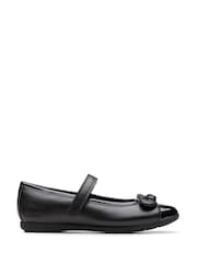 Clarks Black Wide Fit (G) Younger Girls Dance Beam Shoes - Image 4 of 6