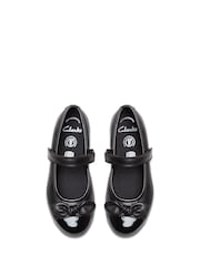 Clarks Black Wide Fit (G) Younger Girls Dance Beam Shoes - Image 5 of 6