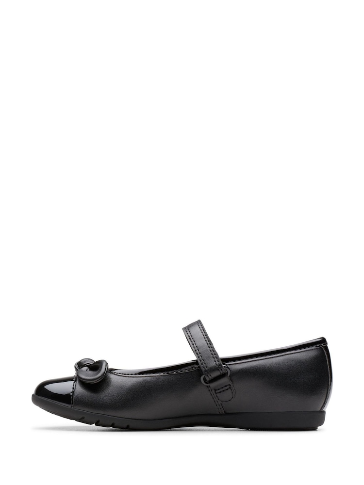 Clarks Black Wide Fit (G) Younger Girls Dance Beam Shoes - Image 6 of 6