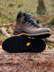 Grisport Mens Wide Fit Waterproof Hiking Brown Boots - Image 1 of 11