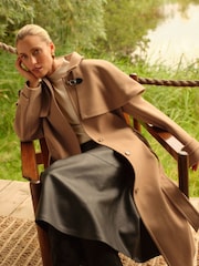 Love & Roses Camel Longline Cape Coat - Image 5 of 5