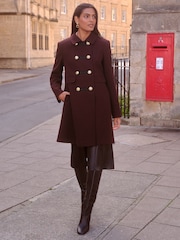 Love & Roses Berry Red Frogging Coat - Image 3 of 4
