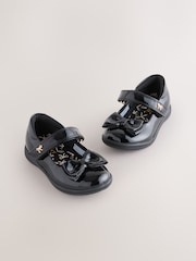 Schwarzes Lackleder - Bow Mary Jane School Shoes - Bild 1 von 6