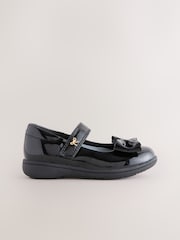 Schwarzes Lackleder - Bow Mary Jane School Shoes - Bild 2 von 6