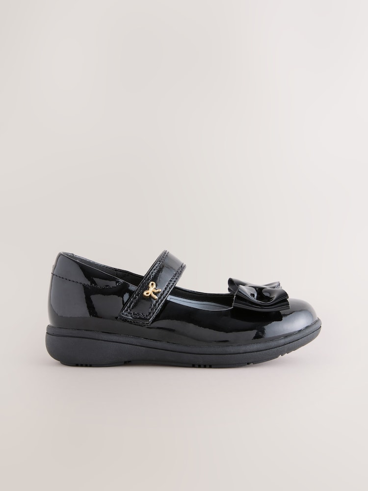 Schwarzes Lackleder - Bow Mary Jane School Shoes - Bild 2 von 6 Schwarzes Lackleder - Bow Mary Jane School Shoes - Bild 2 von 6