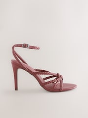 Light Pink Forever Comfort® Plaited Strappy Heeled Sandals - Image 2 of 8