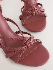 Light Pink Forever Comfort® Plaited Strappy Heeled Sandals - Image 5 of 8