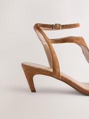 Tan Brown Forever Comfort® Suede Toe Post Heeled Sandals - Image 4 of 6