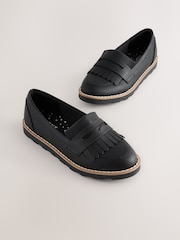 Black Standard Fit (F) School Loafers - Image 1 of 5