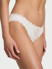 Victoria's Secret Coconut White Lace Trim Bikini Knickers - Image 1 of 2