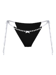 Victoria's Secret PINK Black Tie Side Bikini Bottoms - Image 3 of 3