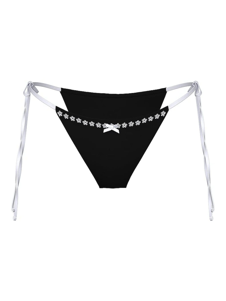 Victoria's Secret PINK Black Tie Side Bikini Bottoms - Image 3 of 3