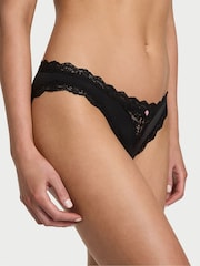 Victoria's Secret Black Lace Trim Bikini Knickers - Image 1 of 2