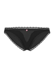 Victoria's Secret Black Lace Trim Bikini Knickers - Image 3 of 3