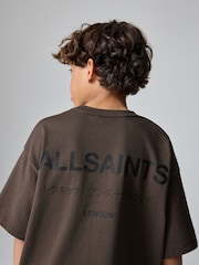 Chocolate - smALLSAINTS Oversized Underground Crew Cotton T-Shirt - Imagen 3 de 8