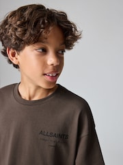 Chocolate - smALLSAINTS Oversized Underground Crew Cotton T-Shirt - Imagen 4 de 8