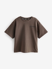 Chocolate - smALLSAINTS Oversized Underground Crew Cotton T-Shirt - Imagen 5 de 8