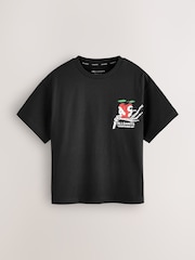 smALLSAINTS Black/Tempter Boys Oversized Graphic Crew T-Shirt - Image 7 of 10