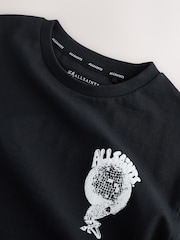 smALLSAINTS Black/Burden Boys Oversized Graphic Crew T-Shirt - Image 8 of 9