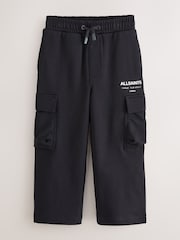 smALLSAINTS Black Underground Wide Leg Cargo Sweatpants - Image 1 of 5